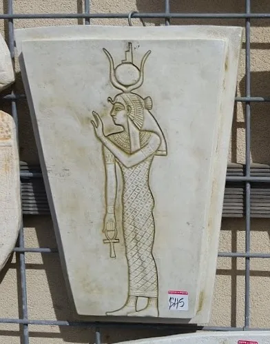 Egyptian Goddess Isis Concrete Plaque