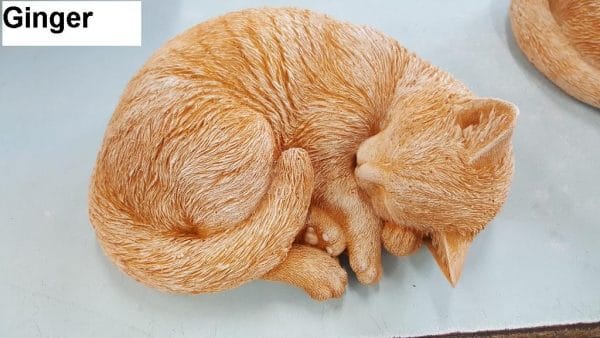 Sleeping Cat Concrete Memorial Statue