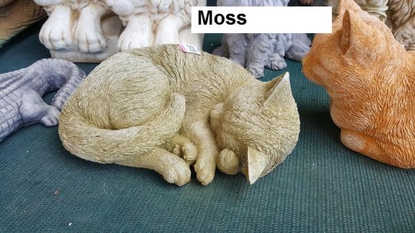 Sleeping Cat Concrete Memorial Statue