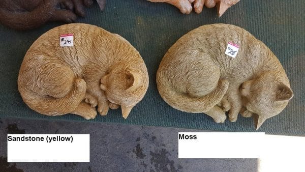 Sleeping Cat Concrete Memorial Statue