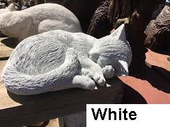 Sleeping Cat Concrete Memorial Statue