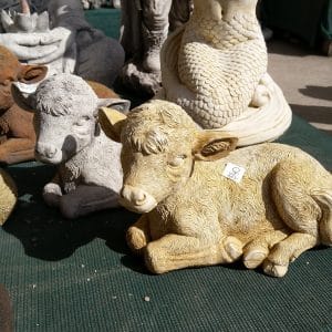 Concrete Calf Cow Statue