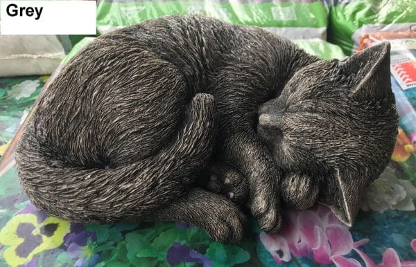 Sleeping Cat Concrete Memorial Statue