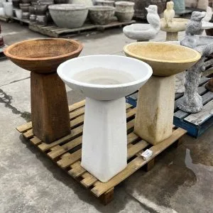 Deep Dish Concrete Birdbath (1607)