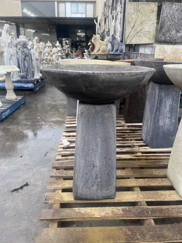 Deep Dish Concrete Birdbath (1607) - Image 5