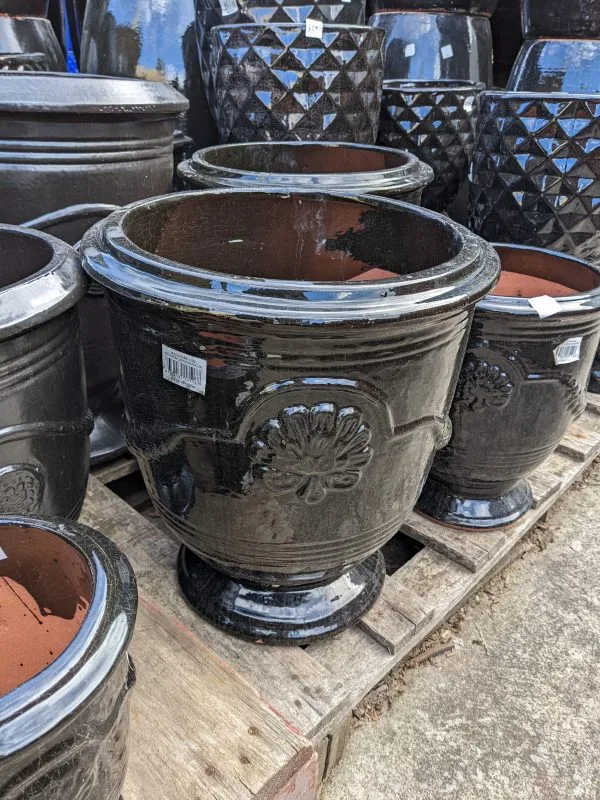 Provincial Urn Glazed Garden Pot - Image 4