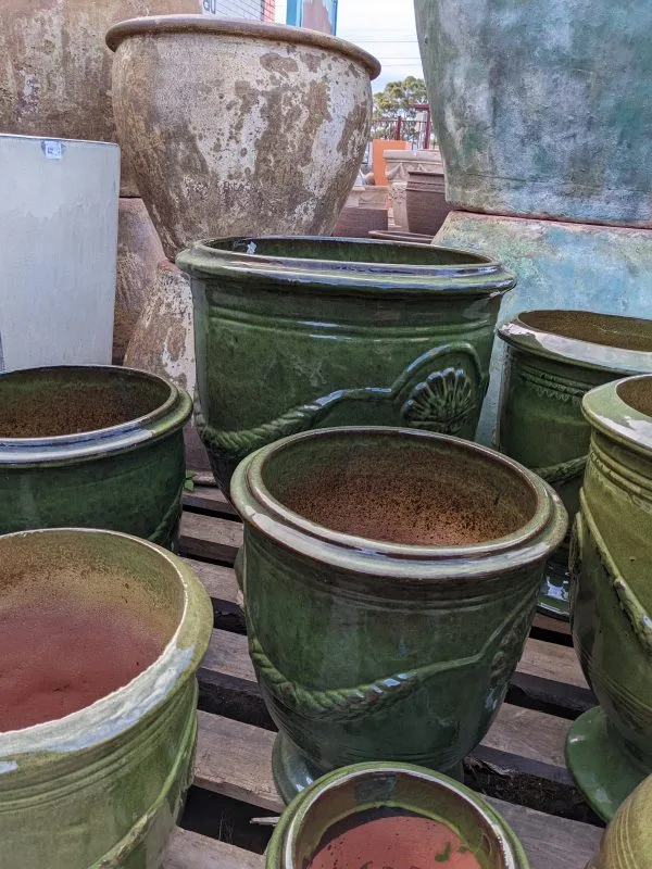 Provincial Urn Glazed Garden Pot - Image 3
