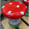Mushroom Seat Medium Concrete Statue (1710) - Image 2