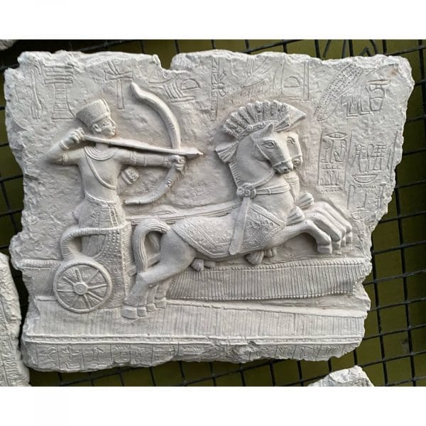 Egyptian Chariot Concrete Wall Plaque