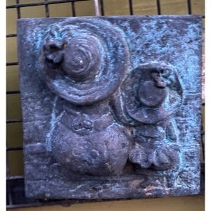 Lady and Girl Tile Concrete Wall Plaque