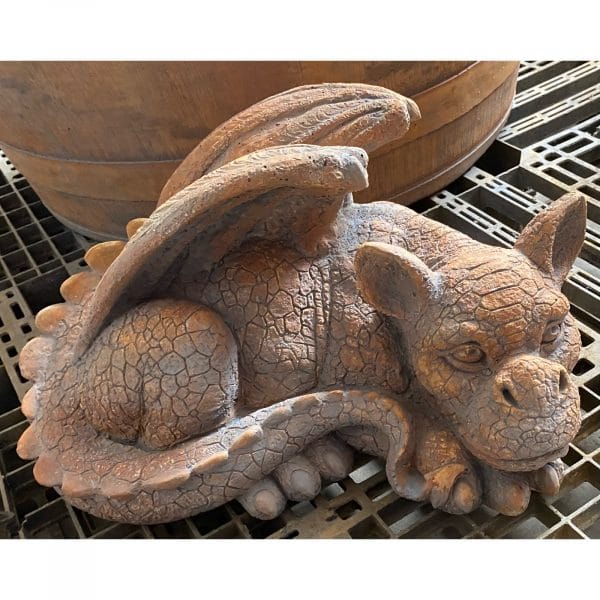 Laying Dragon Concrete Garden Statue