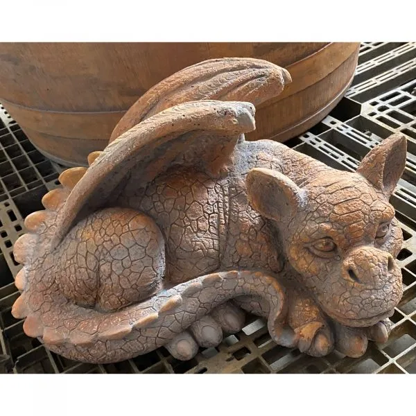 Laying Dragon Concrete Garden Statue