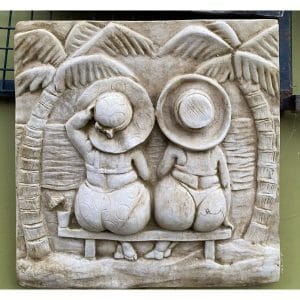Two Fat Ladies Concrete Wall Plaque