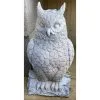Owl on Log Concrete Garden Statue