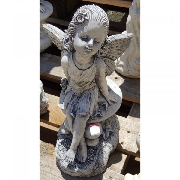 Fairy on Mushroom Concrete Garden Statue