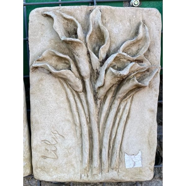 Lily Concrete Wall Plaque