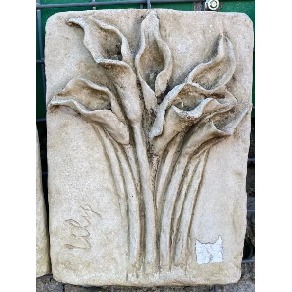 Lily Concrete Wall Plaque