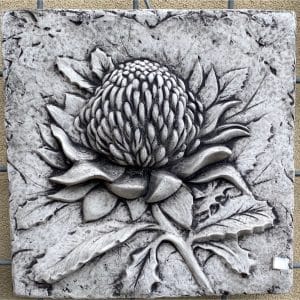 Waratah - Unframed Concrete Wall Plaque