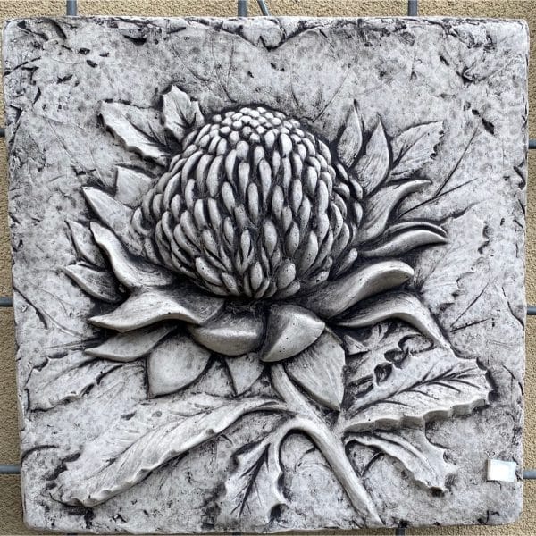 Waratah - Unframed Concrete Wall Plaque