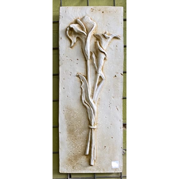 Two Arum Lilies Concrete Wall Plaque