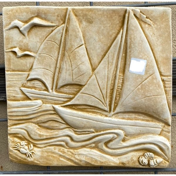 Sailing Boats Concrete Wall Plaque