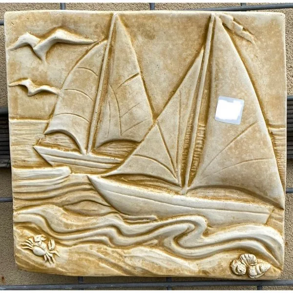 Sailing Boats Concrete Wall Plaque