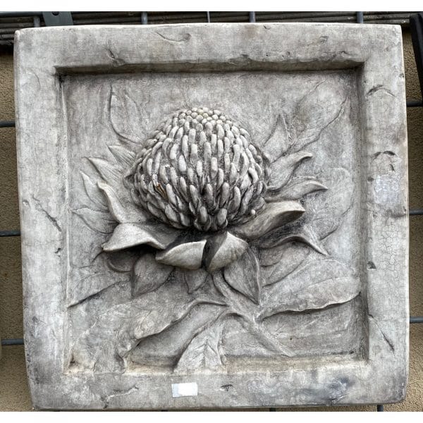 Waratah - Framed Concrete Wall Plaque