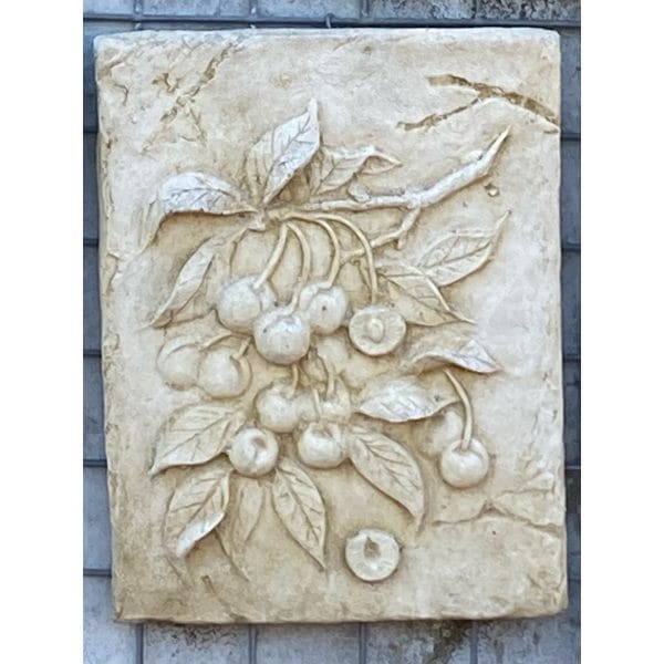 Fruits - Cherries Concrete Wall Plaque