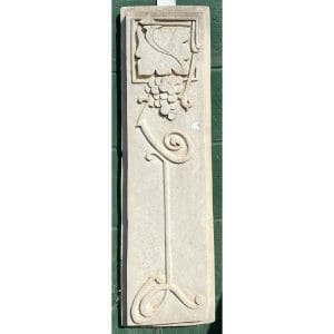 Art Deco Grapes Concrete Wall Plaque