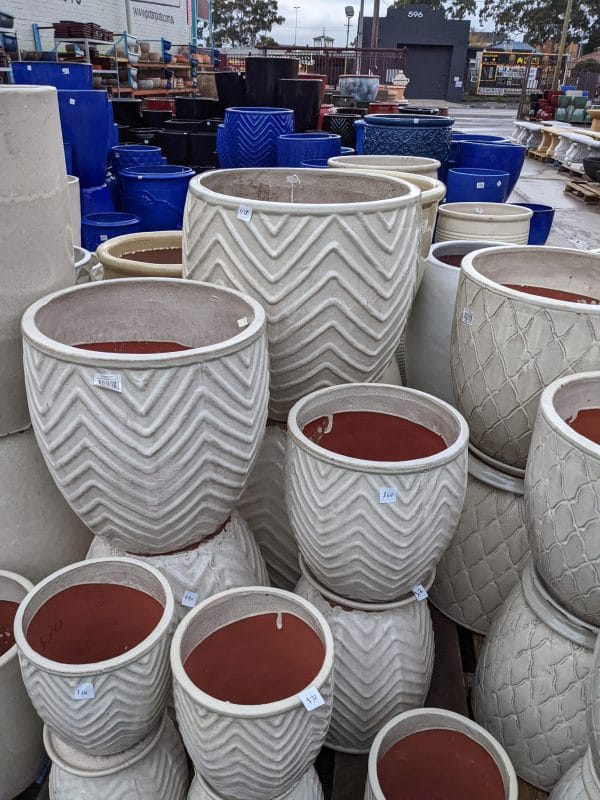 Margaret Egg Pot Glazed Garden Planter - Image 2