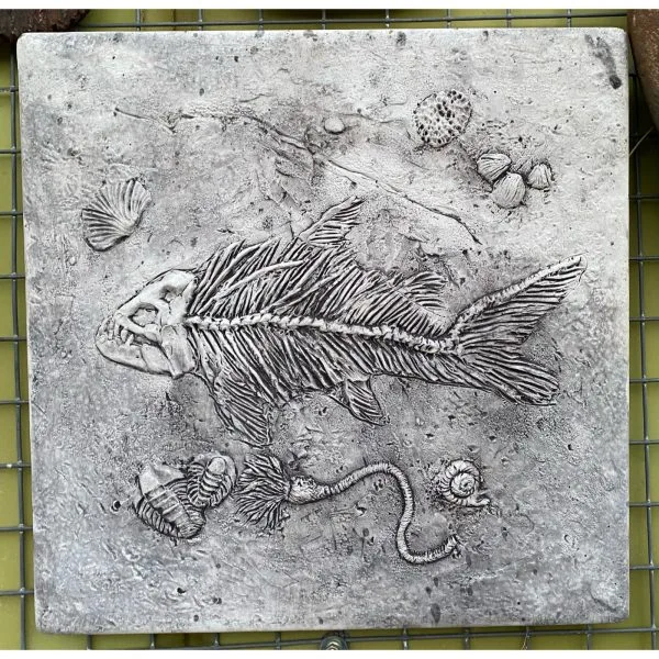 Fossil Fish Concrete Wall Plaque 9271