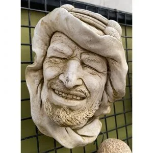 Arab Sheik Head Concrete Wall Plaque