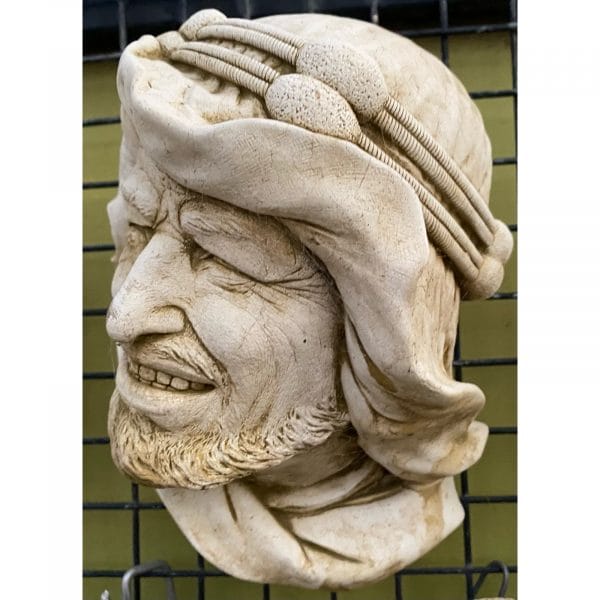 Arab Sheik Head Concrete Wall Plaque - Image 2