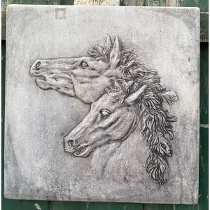 Wild Horses Concrete Wall Plaque