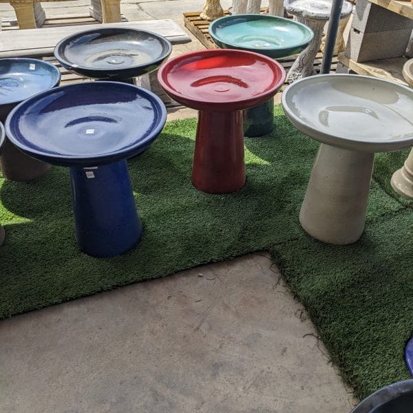 Moderno Glazed Birdbath - Image 2