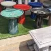 Moderno Glazed Birdbath