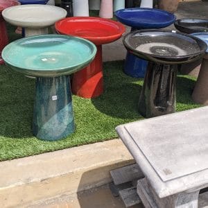 Moderno Glazed Birdbath