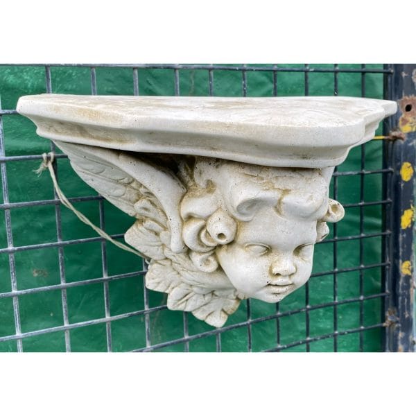 Angel Head Shelf / Bracket Small Concrete Wall Plaque