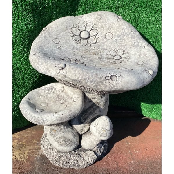 Twin Mushroom Concrete Statue 1275