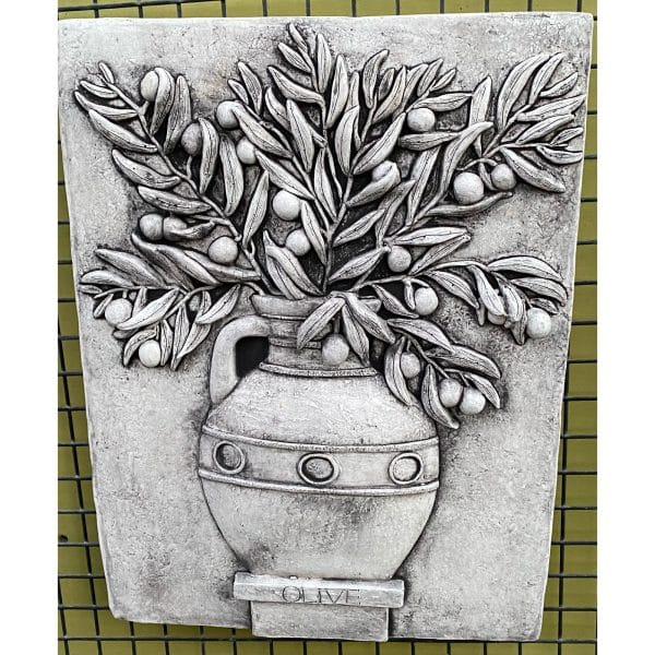 Olive Concrete Wall Plaque 0501