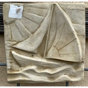 Sailing Boat Tile Concrete Wall Plaque 9212