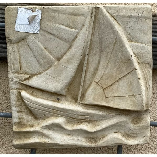 Sailing Boat Tile Concrete Wall Plaque 9212