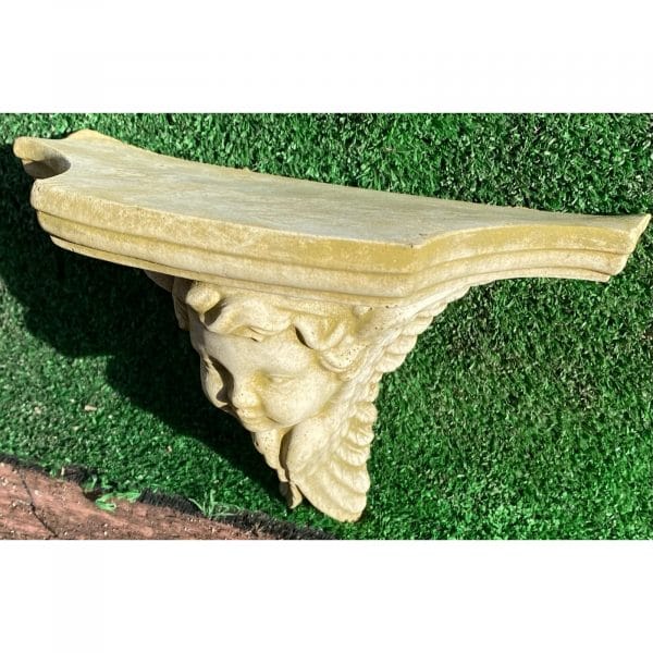 Angel Head Shelf / Bracket Mini Concrete Wall Plaque - Image 2