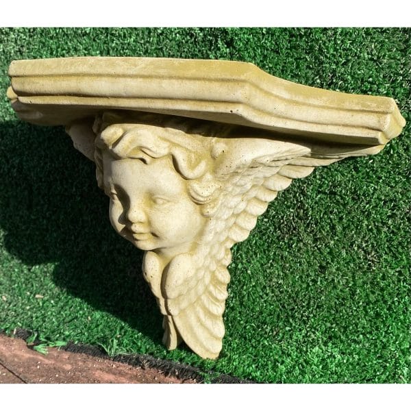 Angel Head Shelf / Bracket Mini Concrete Wall Plaque