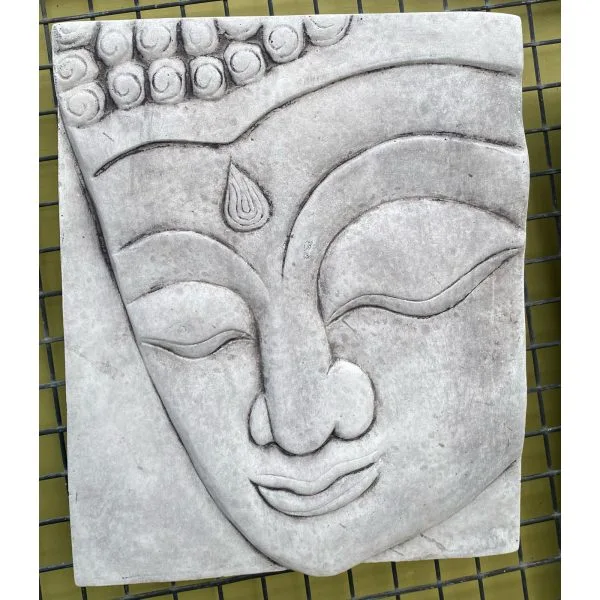 Buddha Face Plaque - Angled Concrete Wall Plaque 8081