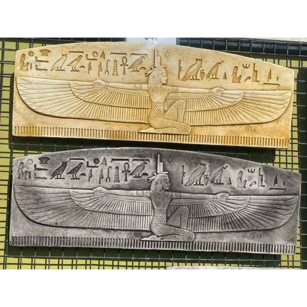 Egyptian Winged Goddess Isis Relief Concrete Wall Plaque 9127 - Image 2