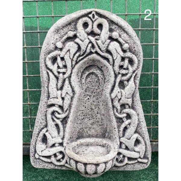 Candleholder - Indian Concrete Wall Plaque