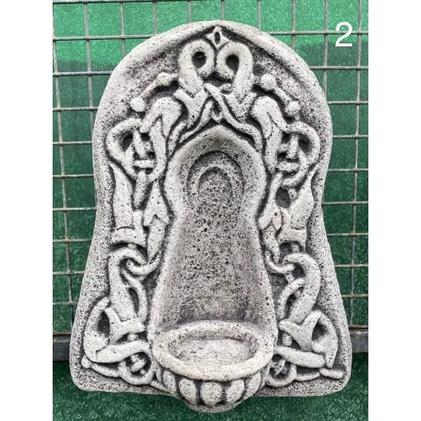 Candleholder - Indian Concrete Wall Plaque