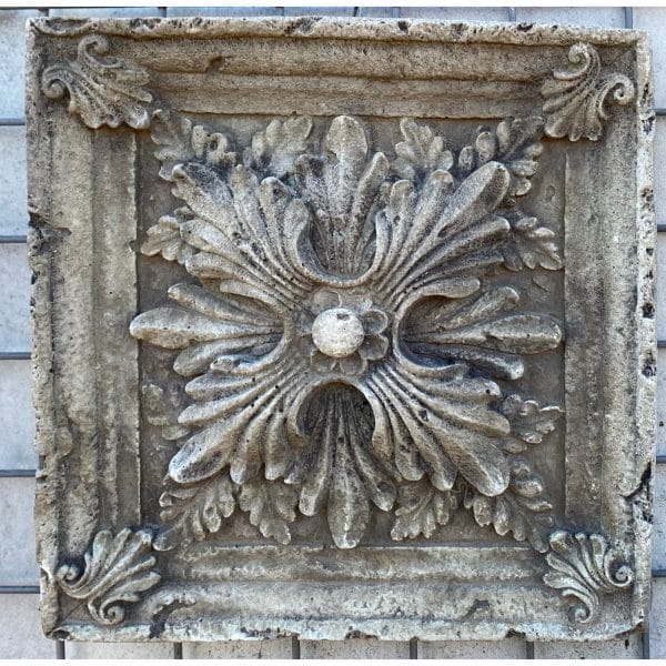 Floral Design Concrete Wall Plaque 9119