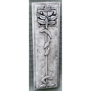 Art Deco Flower Concrete Wall Plaque 9153